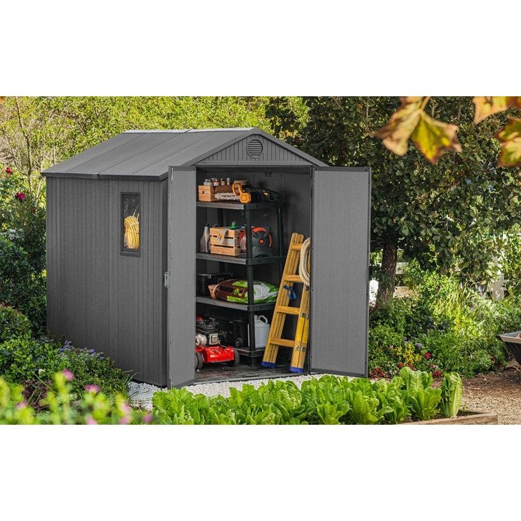Keter Darwin 6 x 8ft Shed - Grey