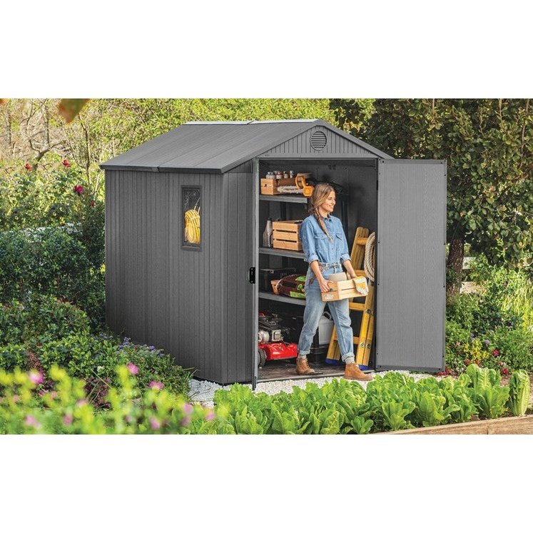 Keter Darwin 6 x 8ft Shed - Grey